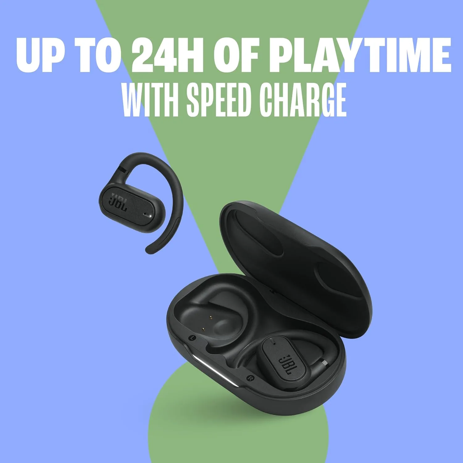 - True Wireless Open-Ear Headphones, OpenSound Technology, Splash and dust Resistant