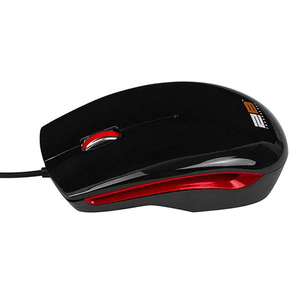 2B MO16R Wired Mouse 1200Dpi - Red