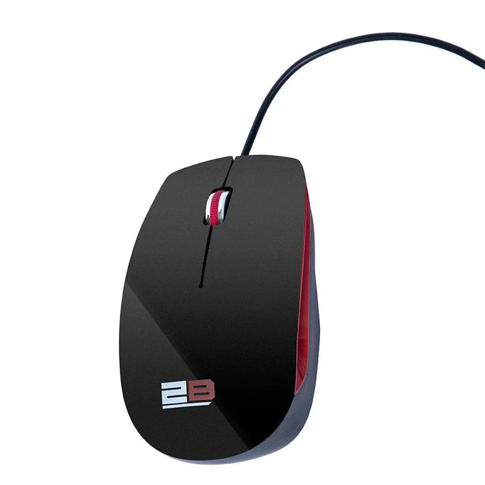 2B MO16R Wired Mouse 1200Dpi - Red