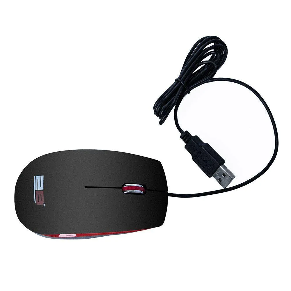 2B MO16R Wired Mouse 1200Dpi - Red