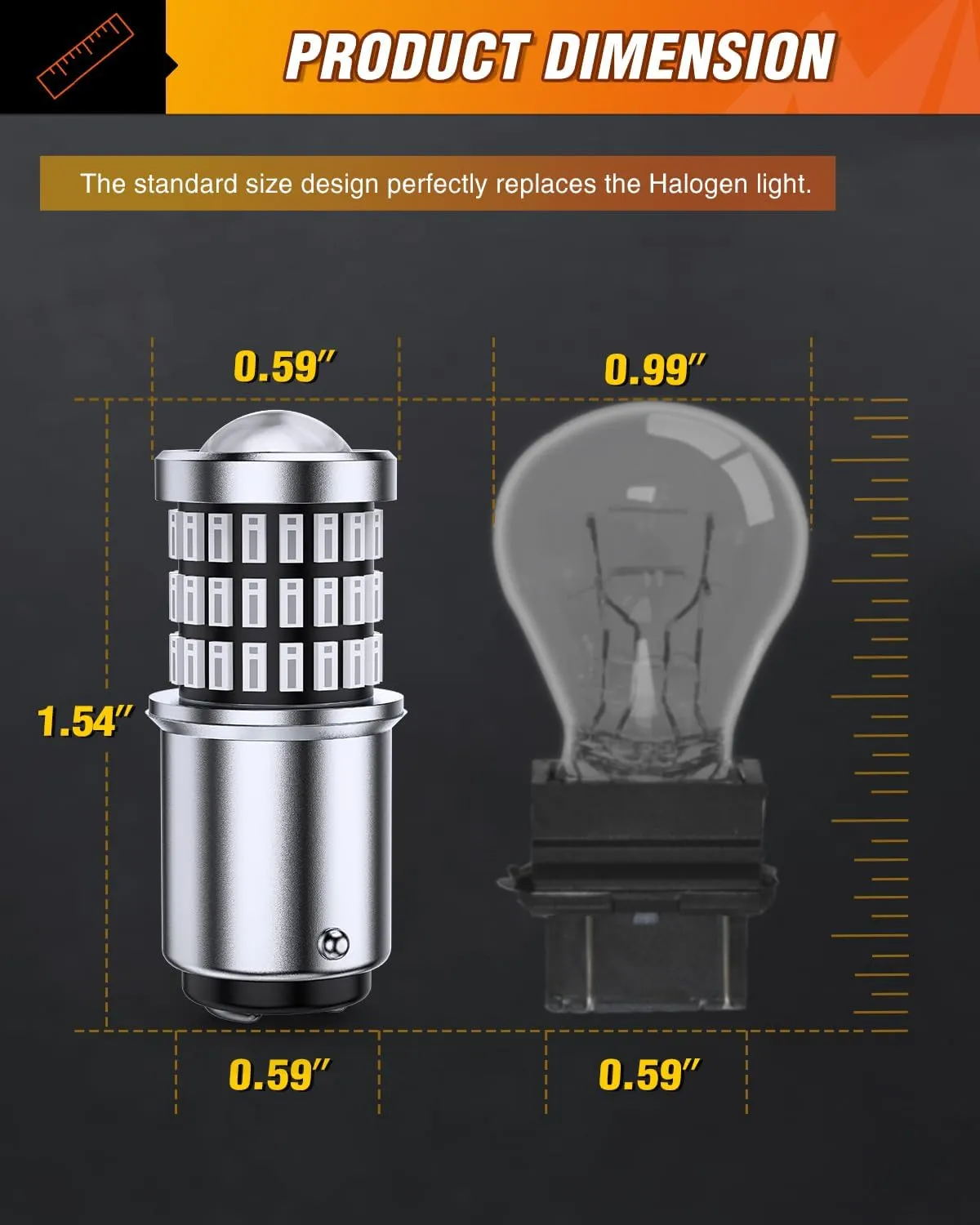 57LED 1157 Red 2057 2357 BAY15D 7528 LED Bulb (Pair)
