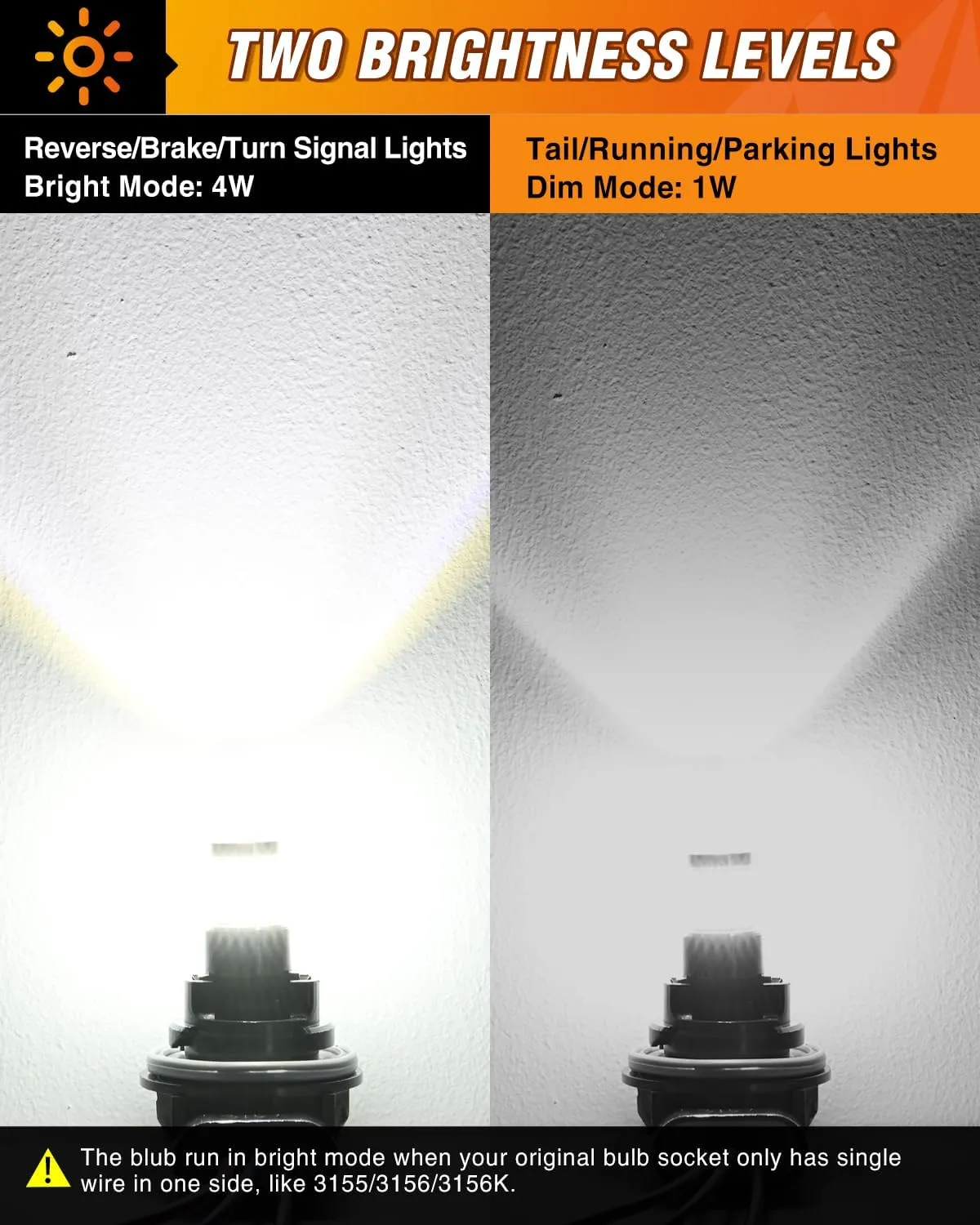57LEDs 6100K Cool White 3156 3056 4157 3057 3157 LED Bulbs (Pairs)