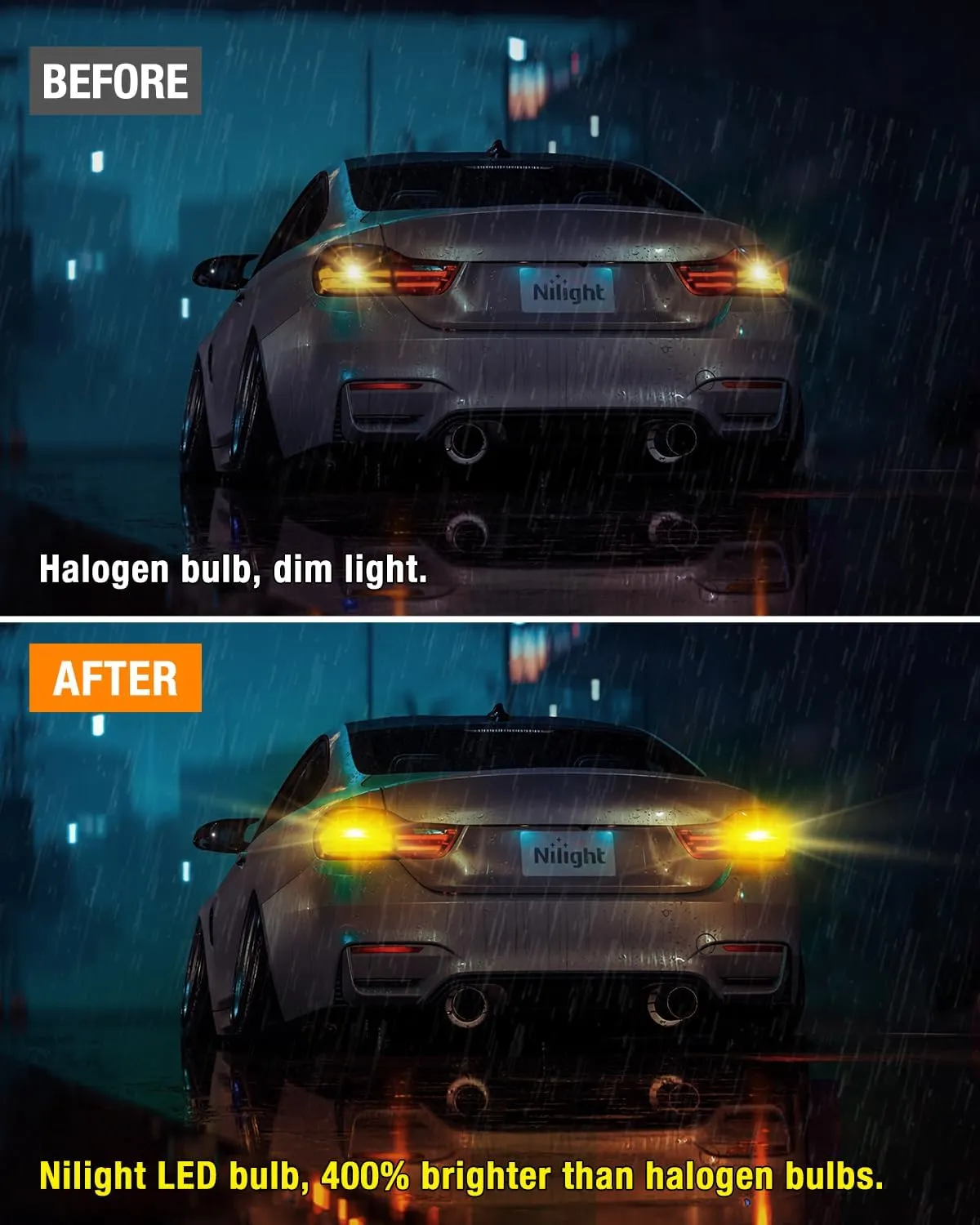 57LEDs Amber Yellow 3156 3056 4157 3057 3157 LED Bulbs (Pairs)