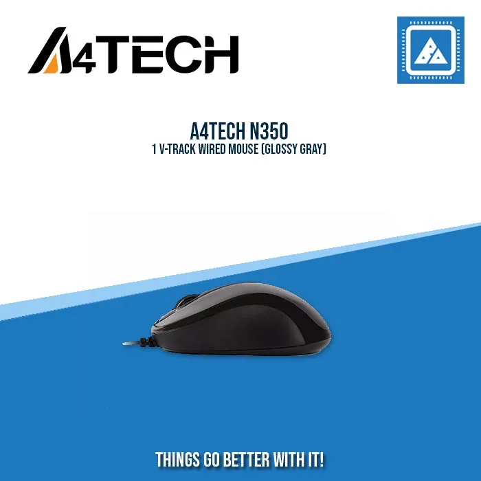 A4TECH N350-1 V-TRACK WIRED MOUSE (GLOSSY GRAY)