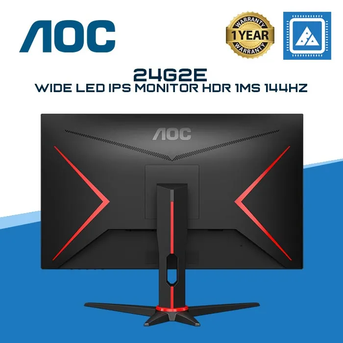 AOC 24G2E 23.8" WIDE LED IPS MONITOR HDR 1MS 144HZ WLMNT (VGA, 2XHDMI, DP)