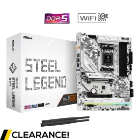 ASRock B650 Steel Legend WIFI ATX AM5 Motherboard - Grade A