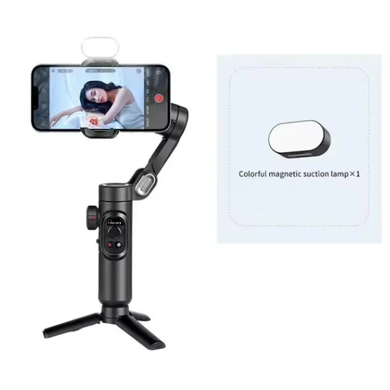 Axis smartphone gimbal with focus wheel and face tracking