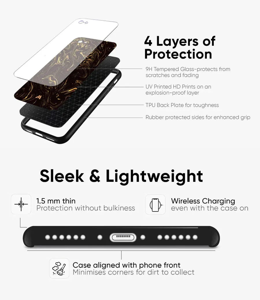 B&W Patches Pattern Glass Phone Case Cover