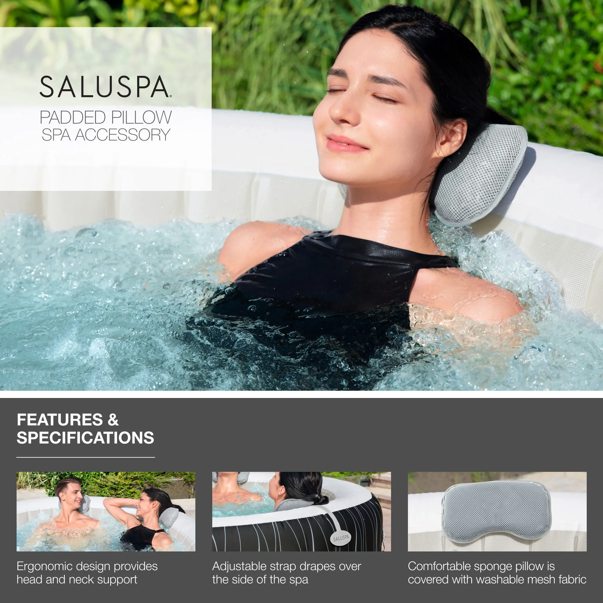 Bestway Coleman Hawaii Hot Tub   2 Bestway Spa Seat   Bestway Headrest Pillow