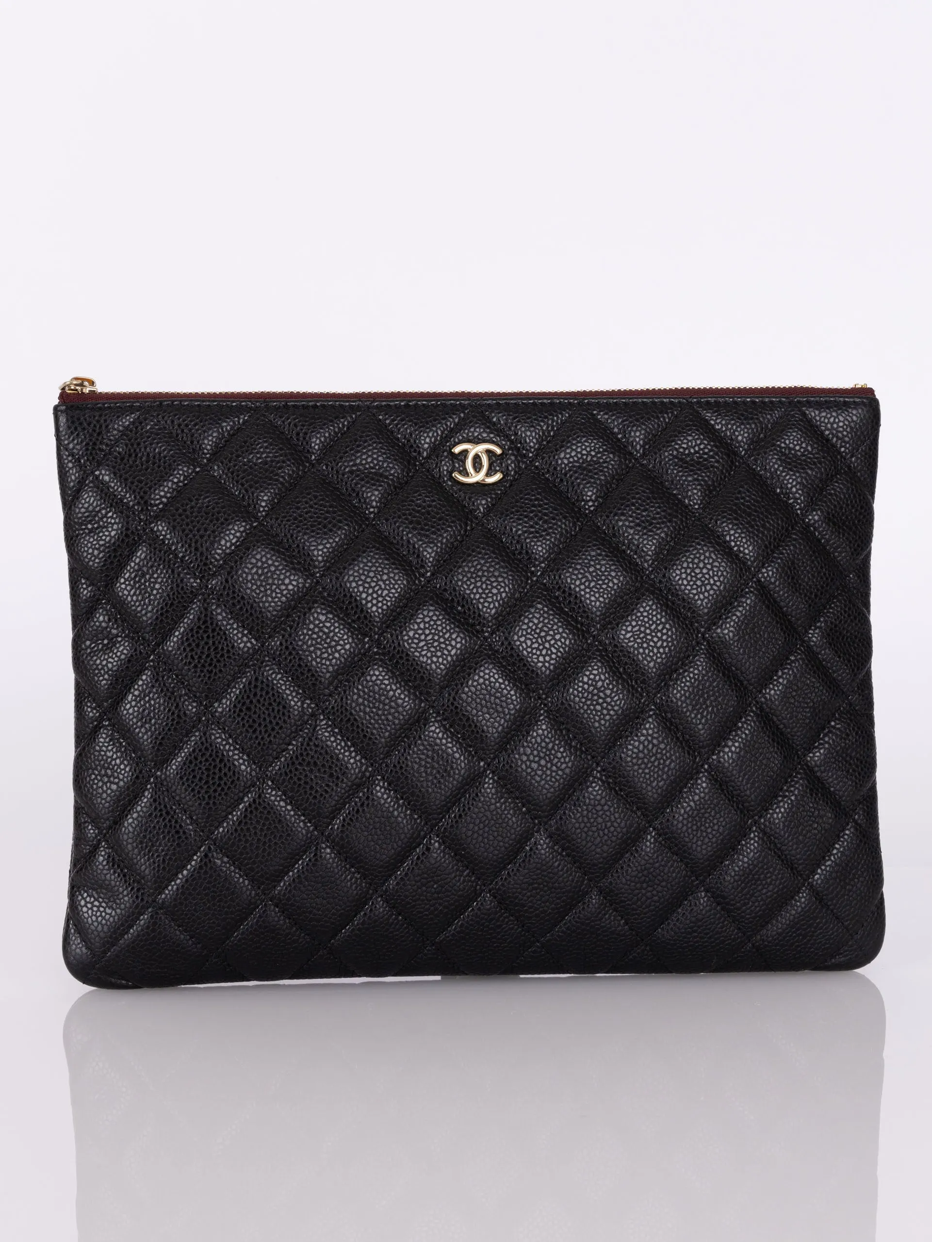 Chanel 2018 Caviar Small Zip Pouch