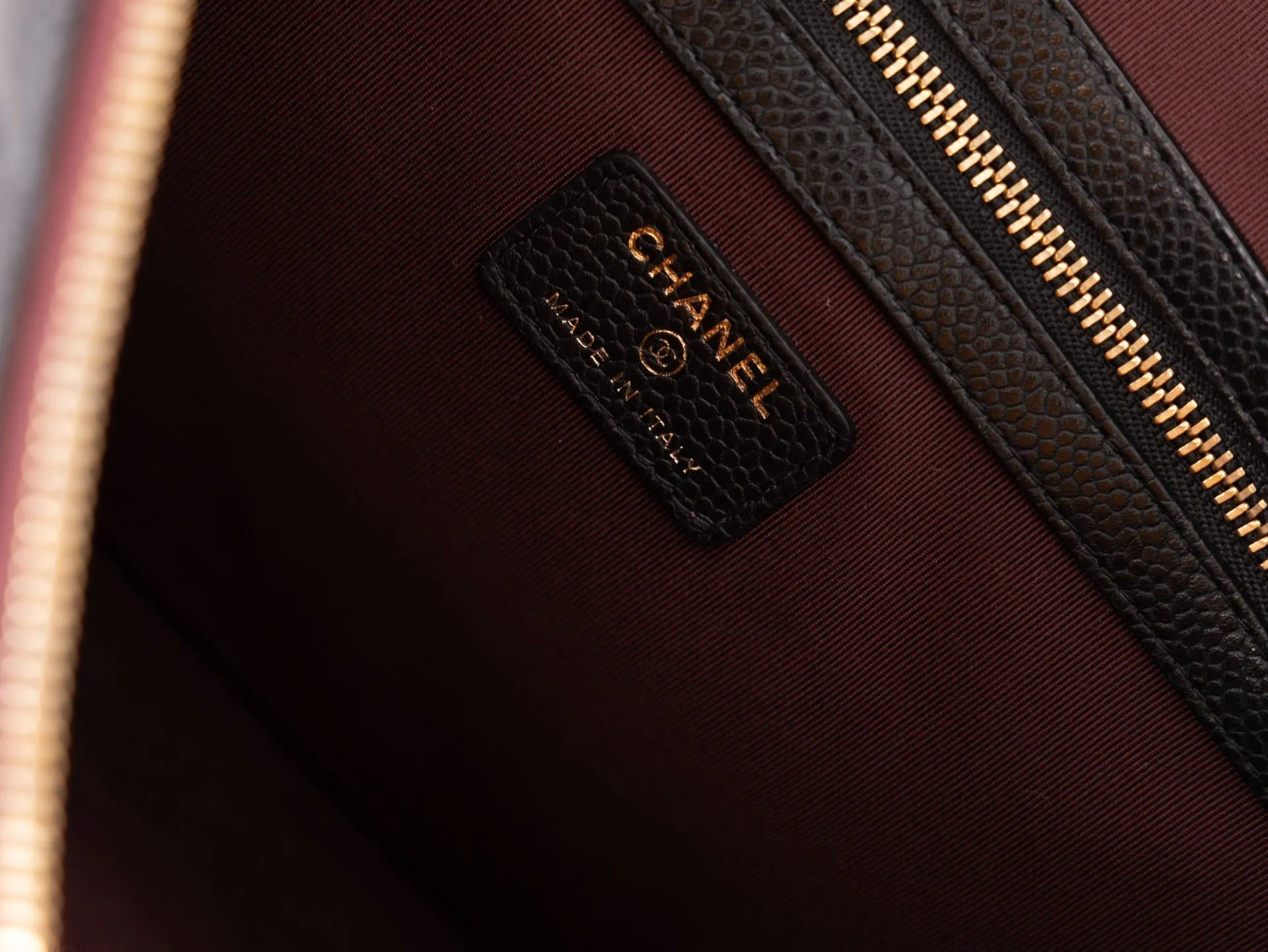 Chanel 2018 Caviar Small Zip Pouch