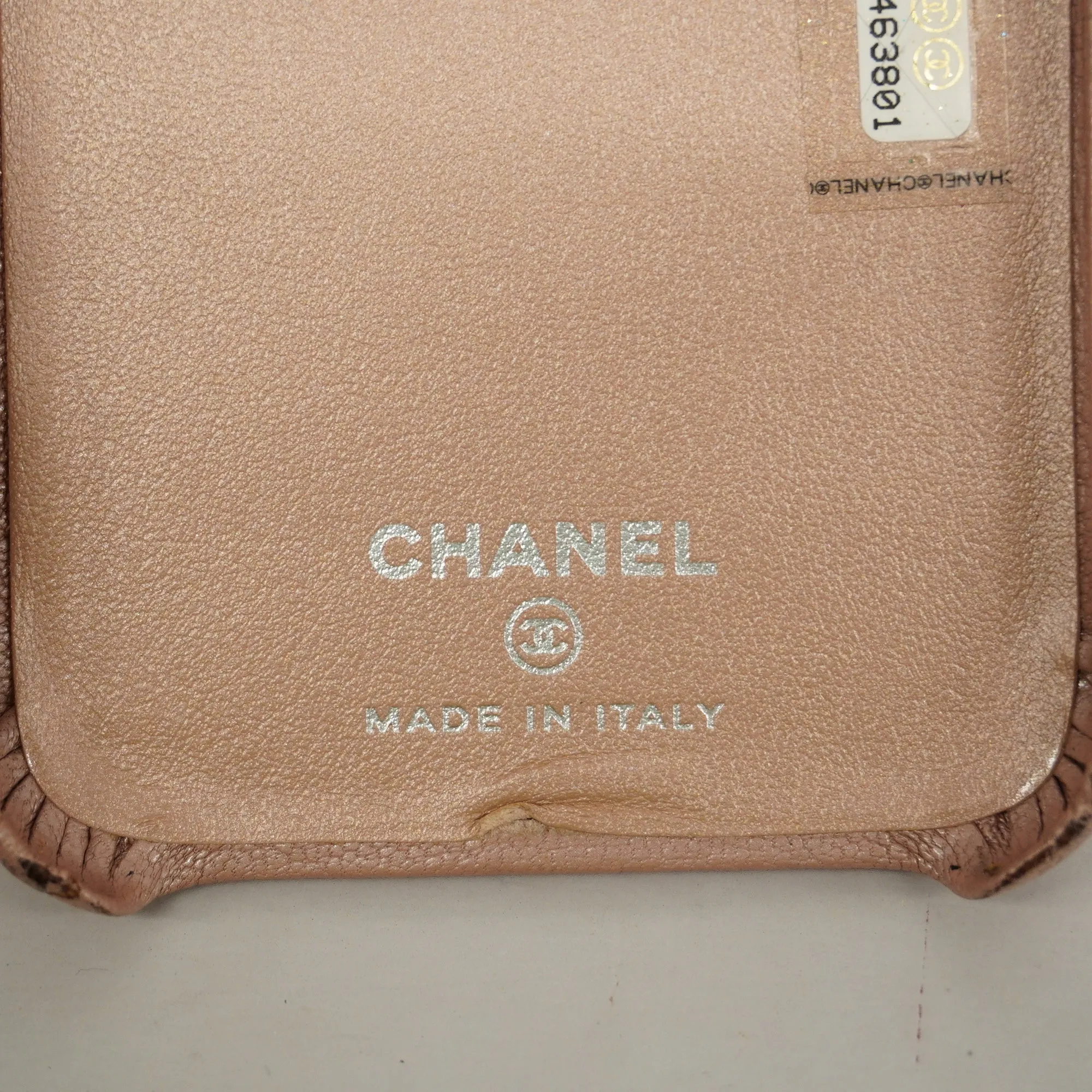 CHANEL   Women's Bag Accessory Smartphone case Camellia pink beige