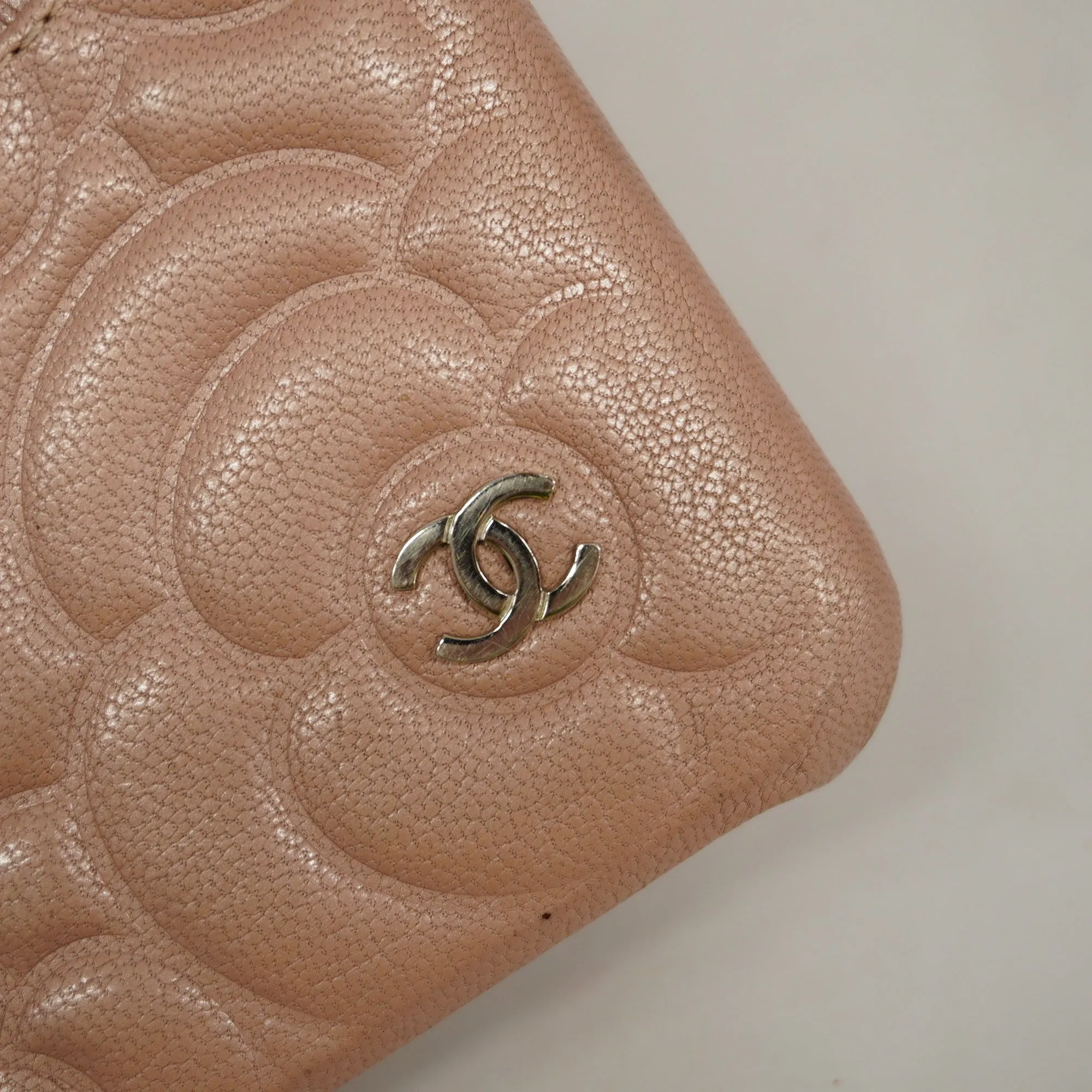CHANEL   Women's Bag Accessory Smartphone case Camellia pink beige
