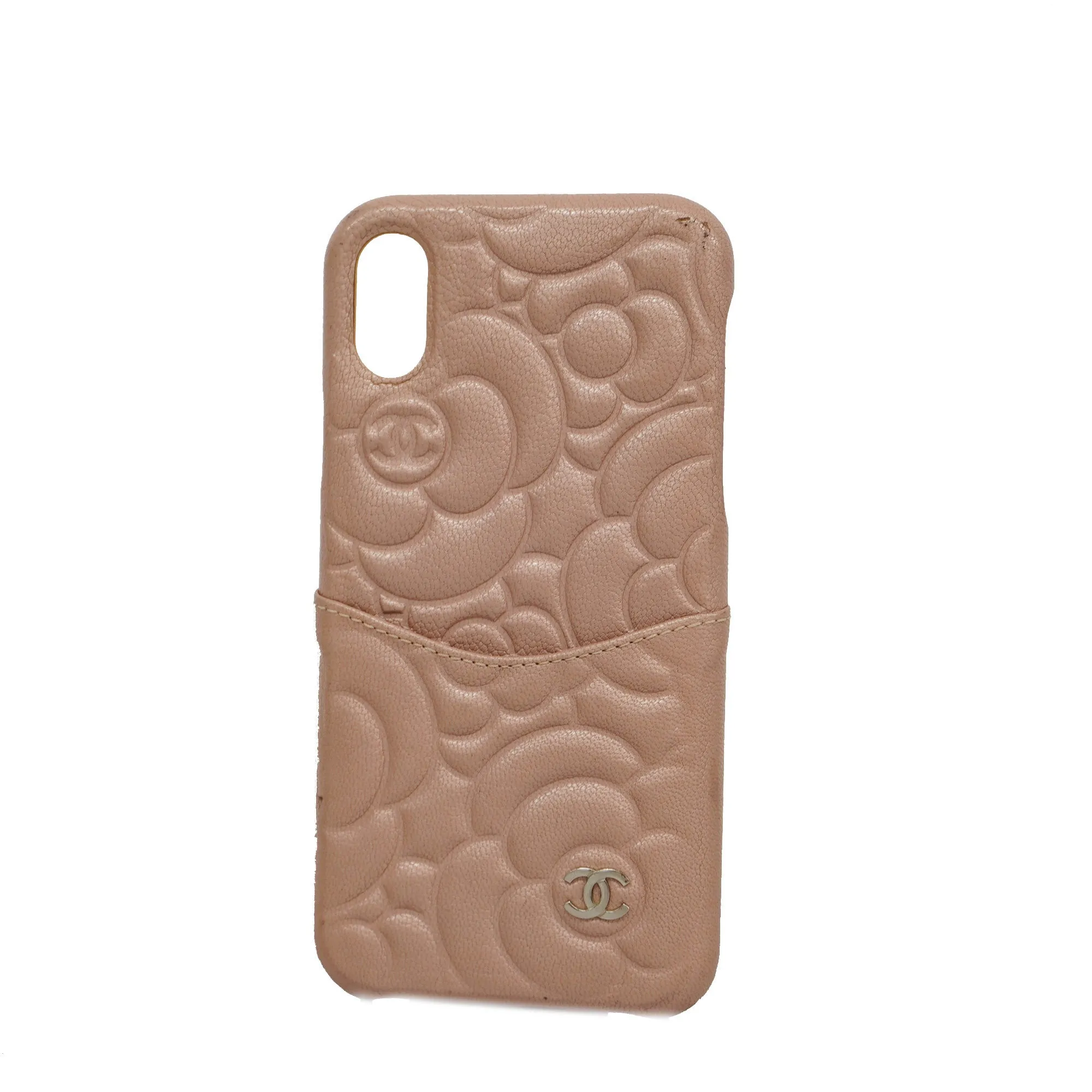 CHANEL   Women's Bag Accessory Smartphone case Camellia pink beige