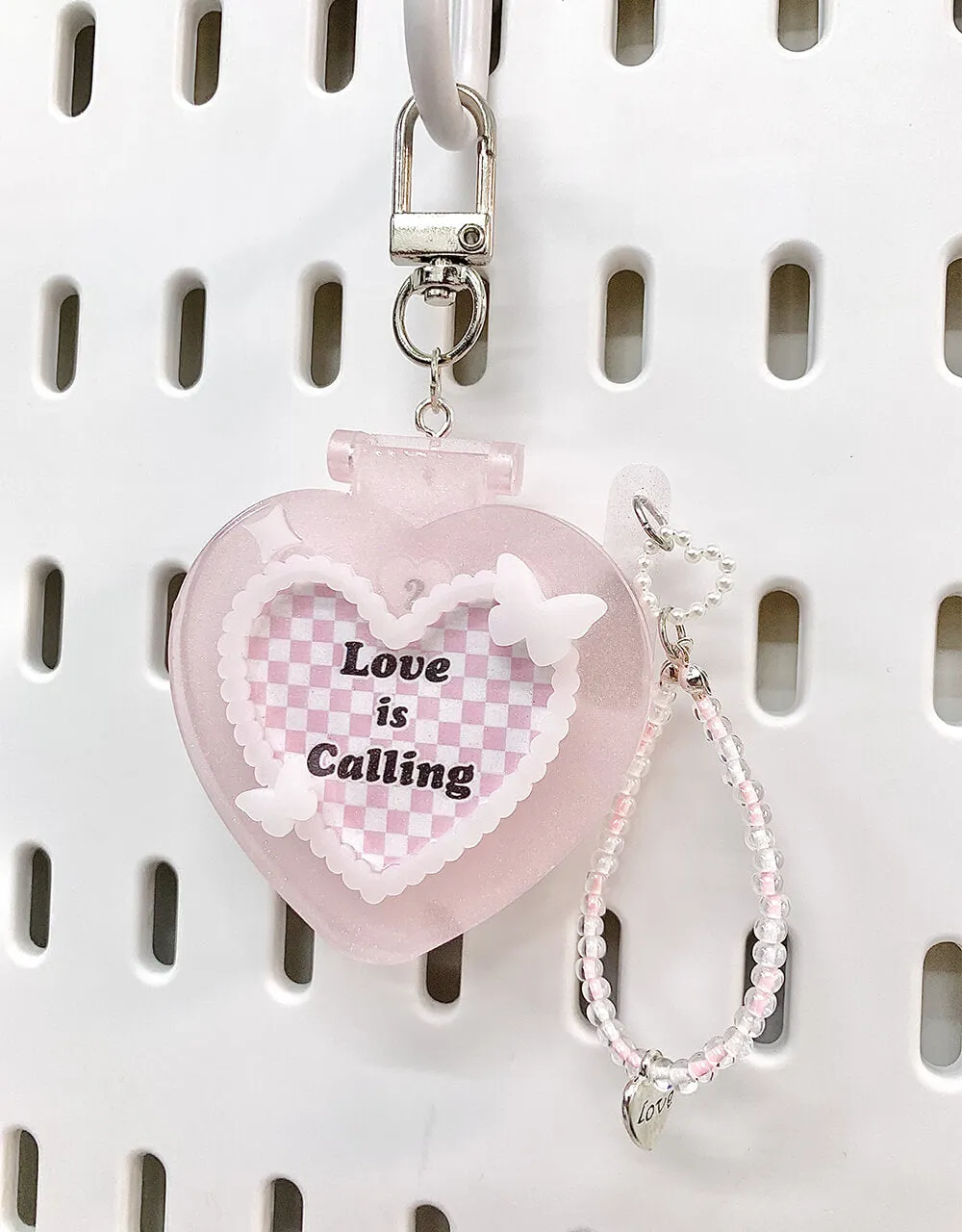 Custom Photos Pink Flip Phone Charm keychain