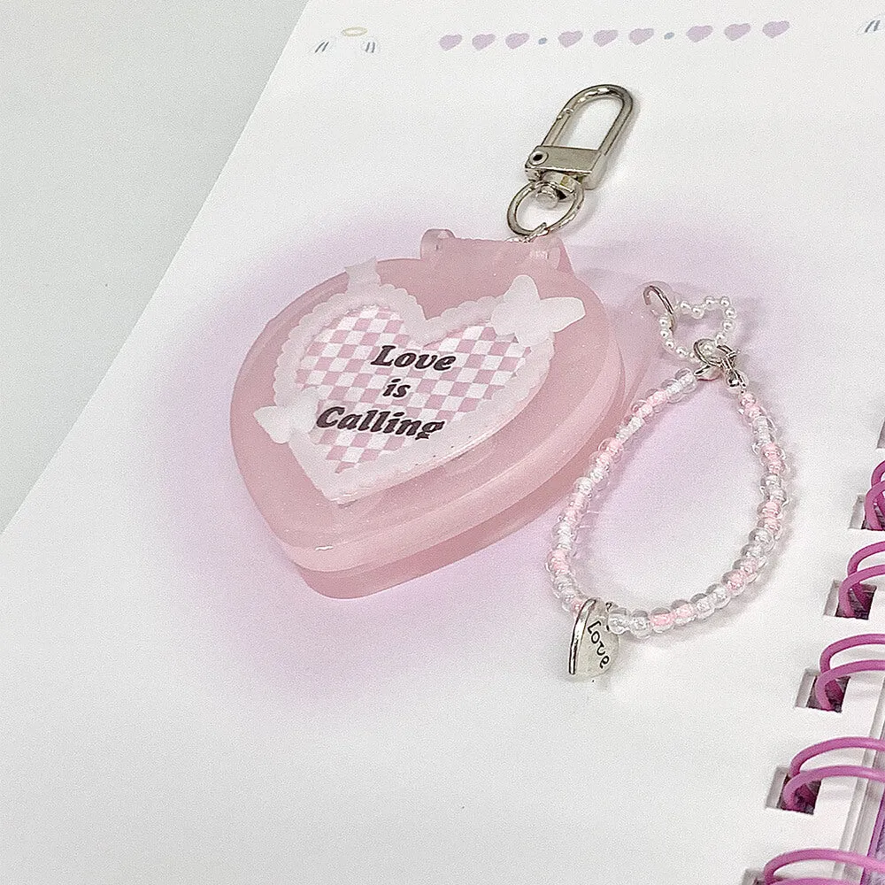 Custom Photos Pink Flip Phone Charm keychain