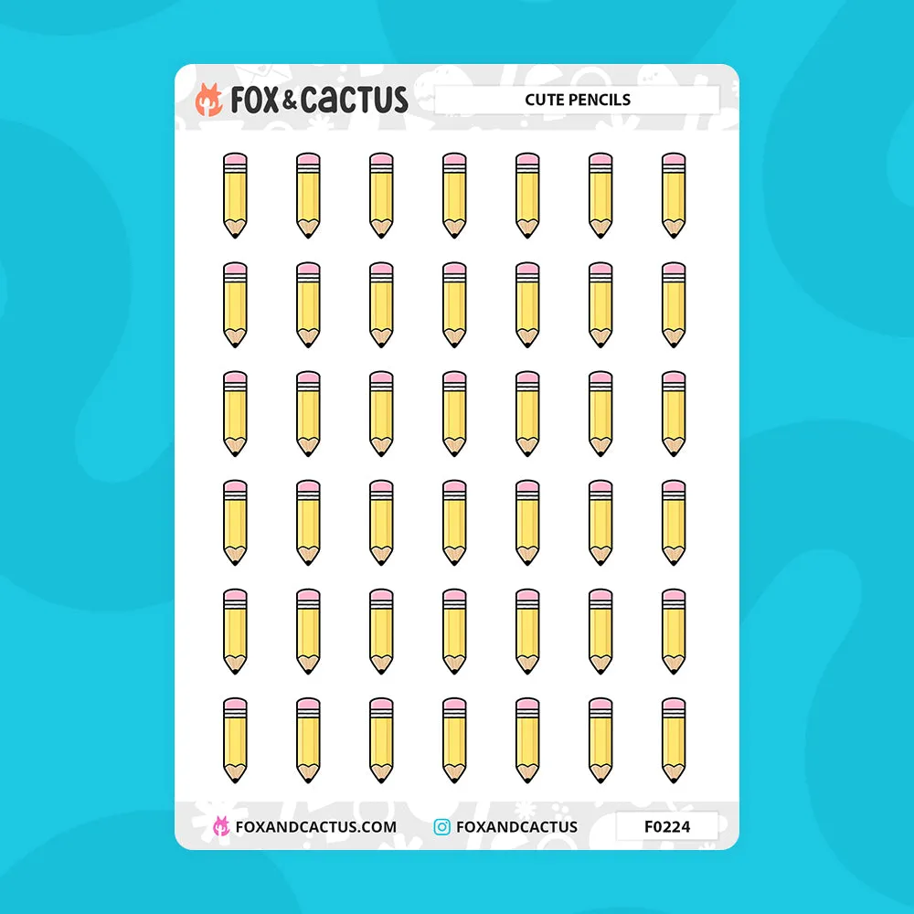 Cute Pencil Stickers