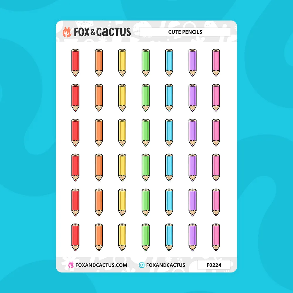 Cute Pencil Stickers