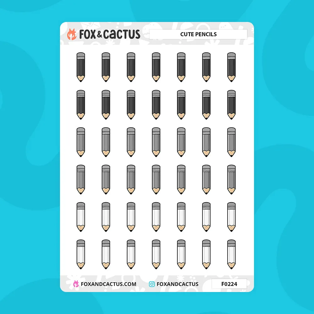 Cute Pencil Stickers