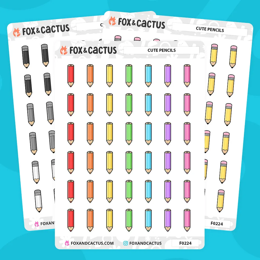 Cute Pencil Stickers