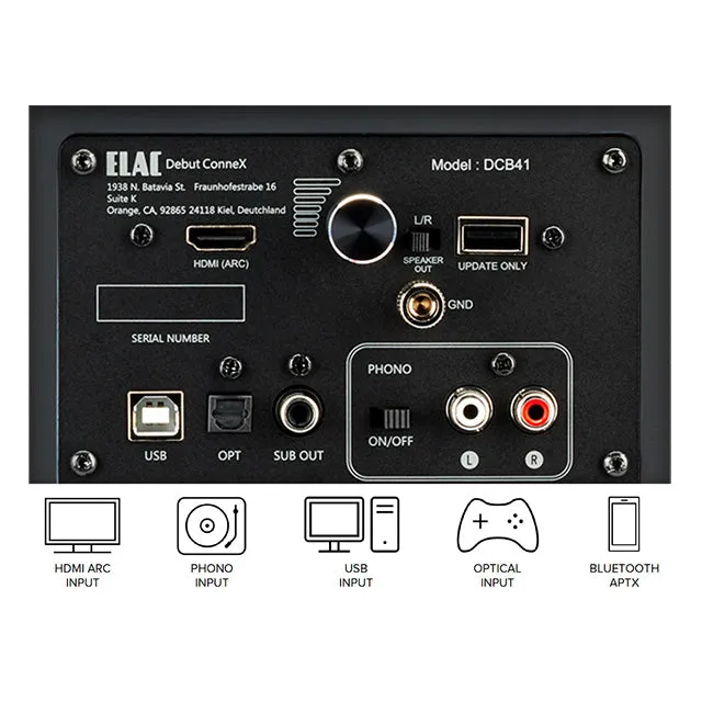 Elac Debut ConneX DCB41 Powered Monitor Speaker