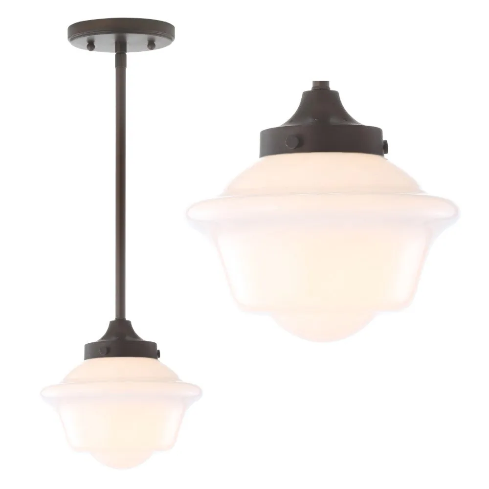 Elk Adjustable Drop Metal/Glass LED Pendant