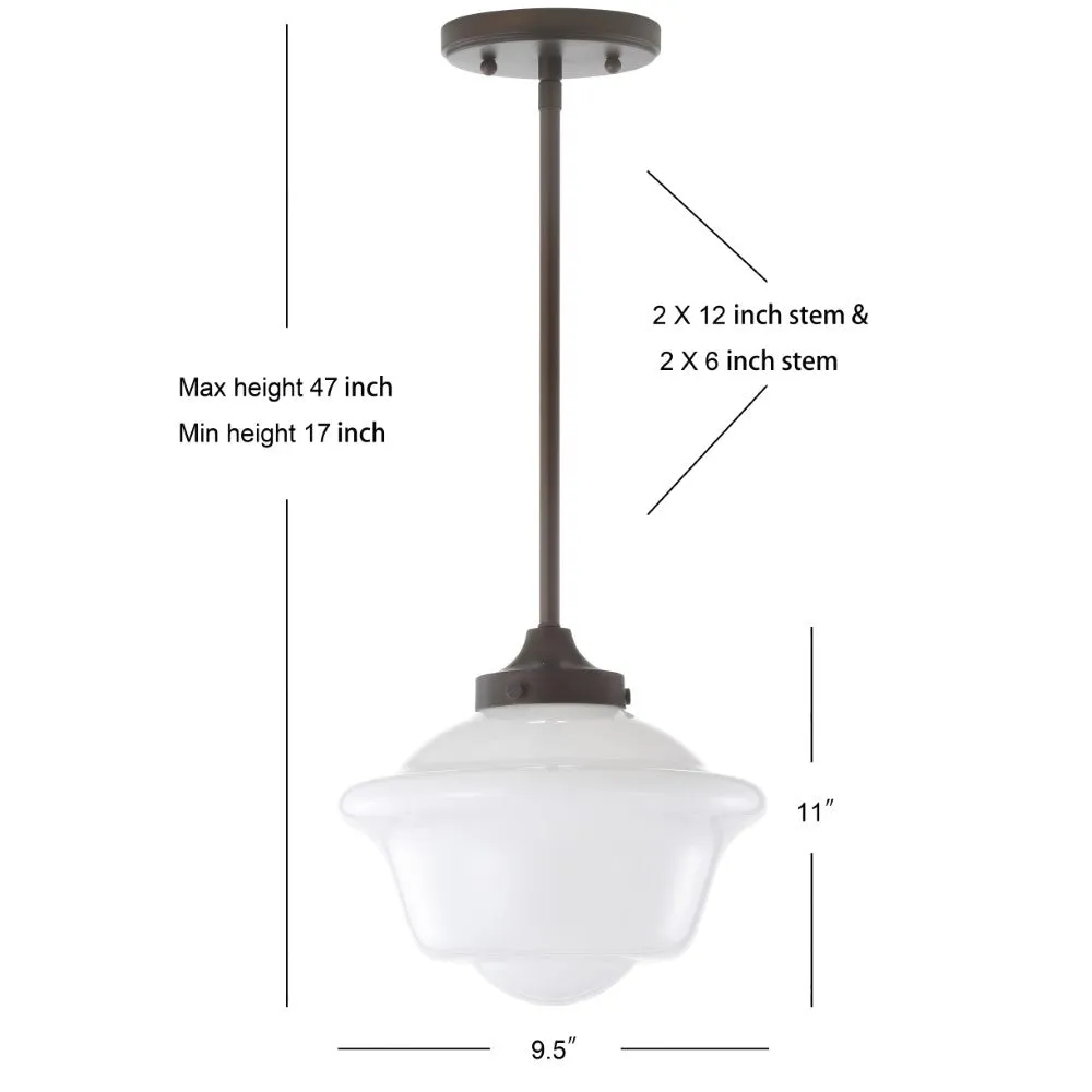 Elk Adjustable Drop Metal/Glass LED Pendant