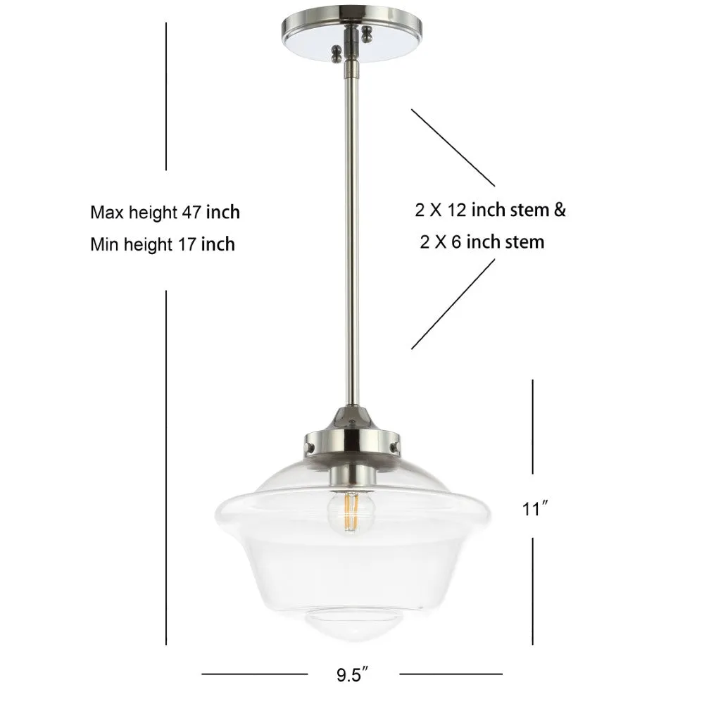 Elk Adjustable Drop Metal/Glass LED Pendant