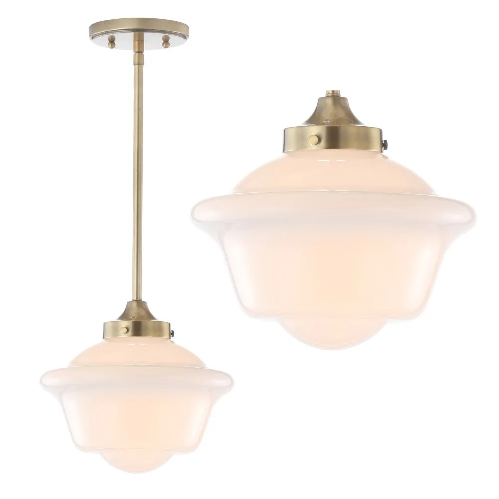 Elk Adjustable Drop Metal/Glass LED Pendant