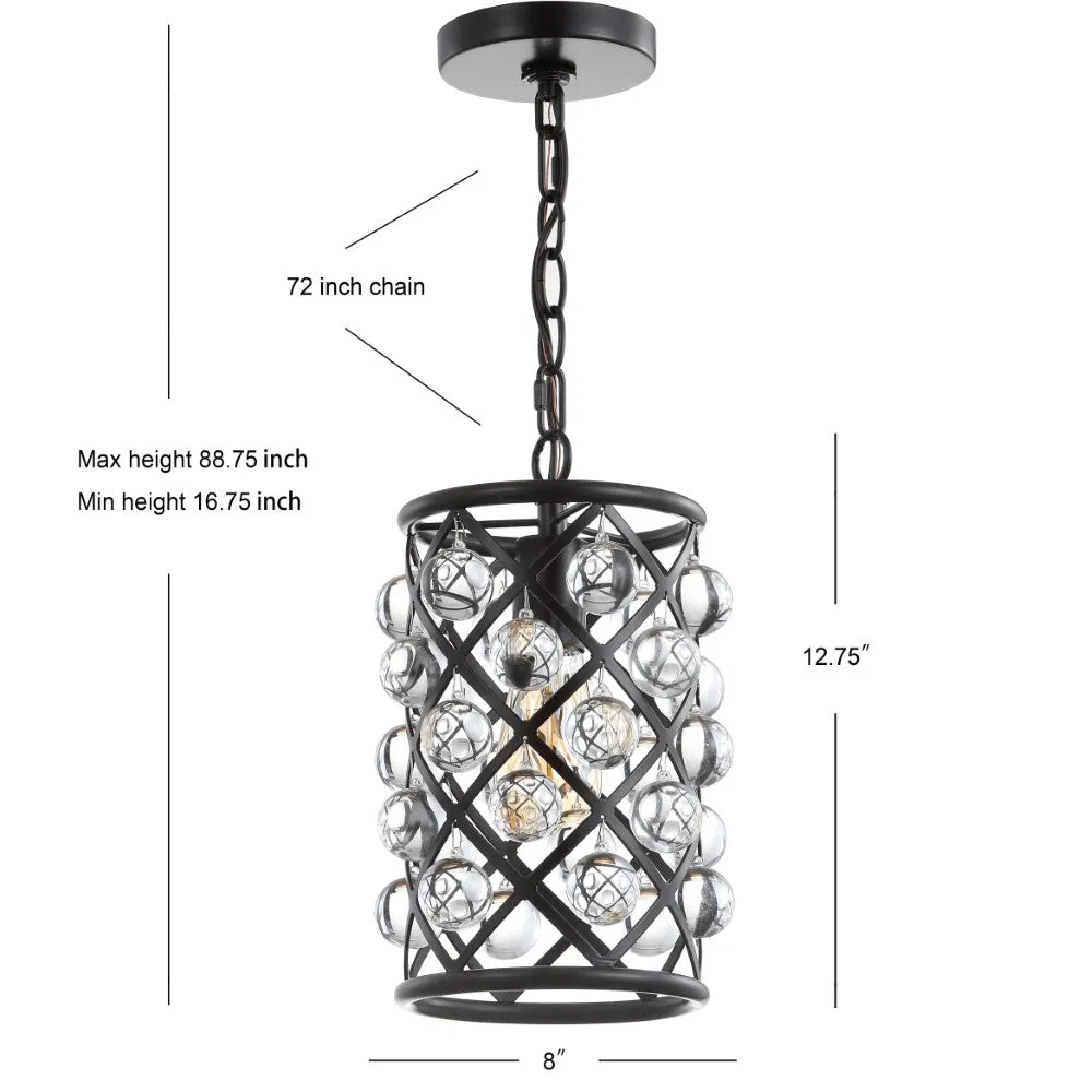 Formentera 8" Metal/Crystal LED Pendant