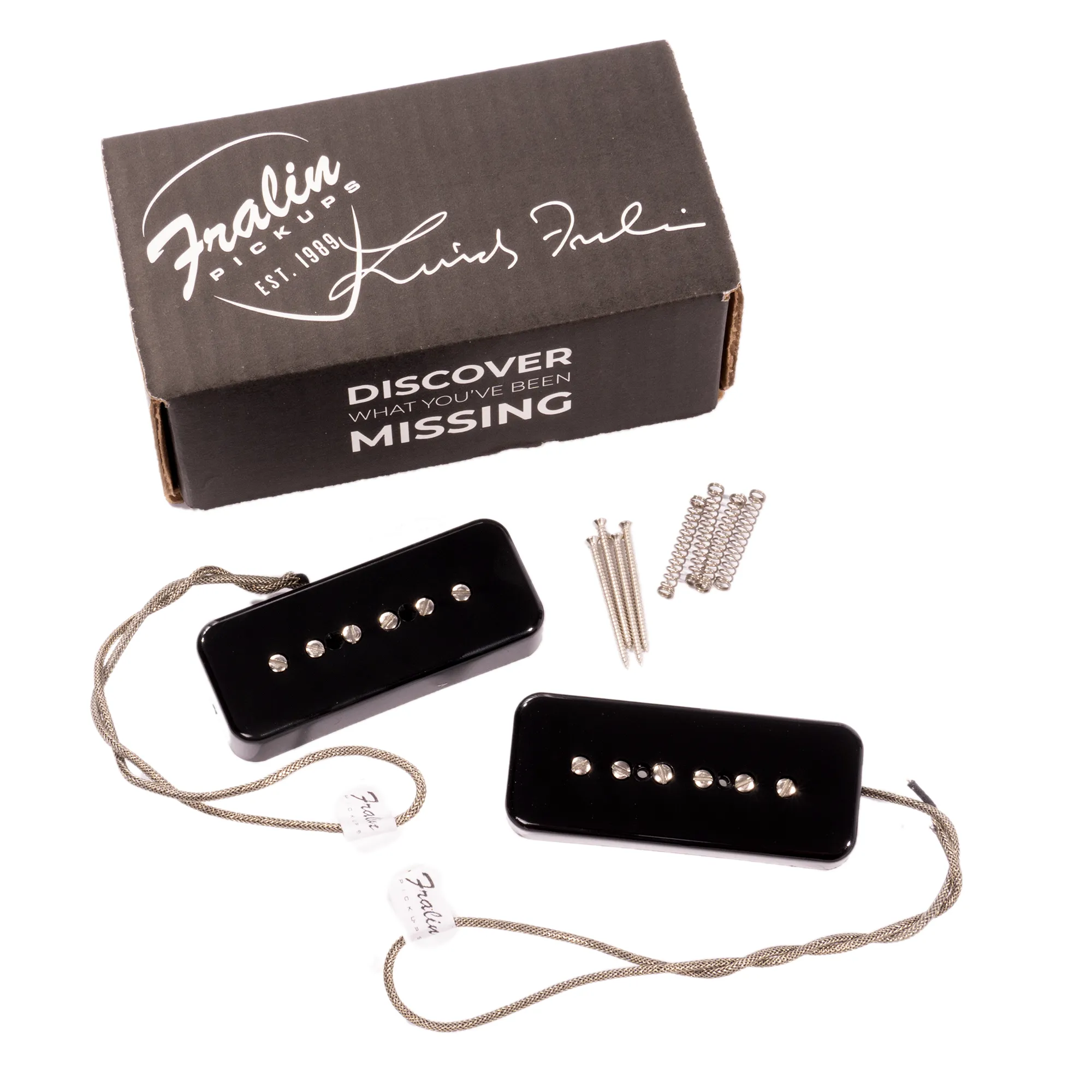 Fralin Hum-Cancelling P-90 Electric Guitar Pickup Set, Standard 50mm Spacing, Soapbar