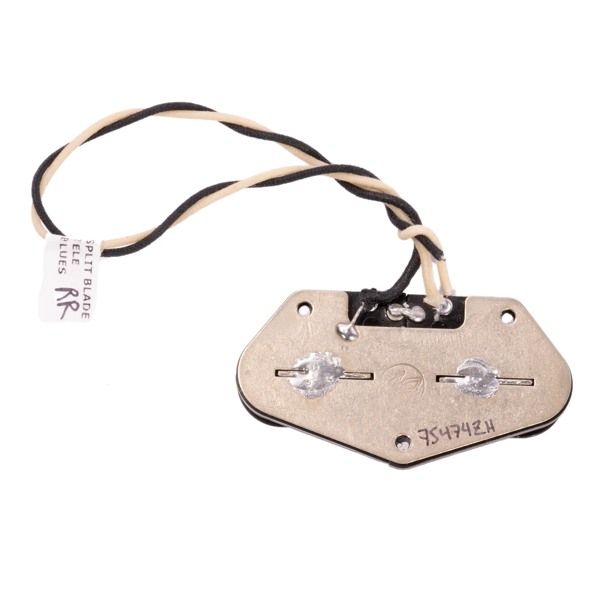Fralin Split Blade Hum Cancelling Tele Guitar Pickup Set, Black, Blues Output, Round Radius