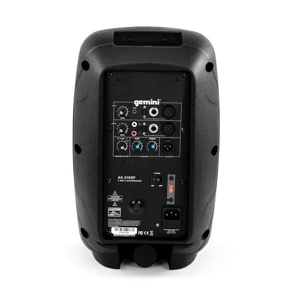 Gemini Audio AS-2108P 500 Watt Active 8Inch Loudspeaker Pair