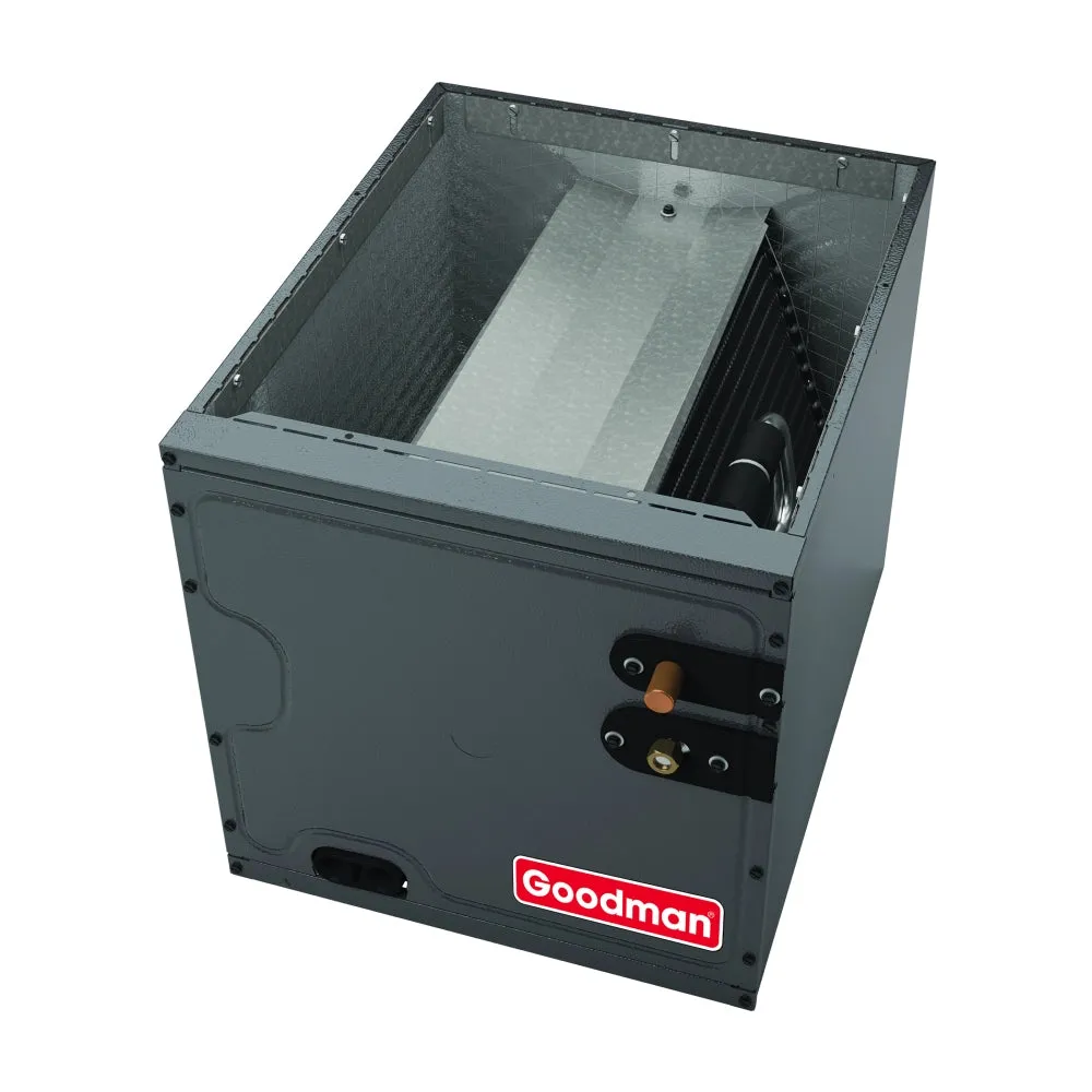 Goodman 2.5 Ton 15.2 SEER2 System: R32 Air Conditioner Condenser model GLXS4BA3010, Vertical coil CAPTA3026C3, Modular Blower MBVB16CP1X00
