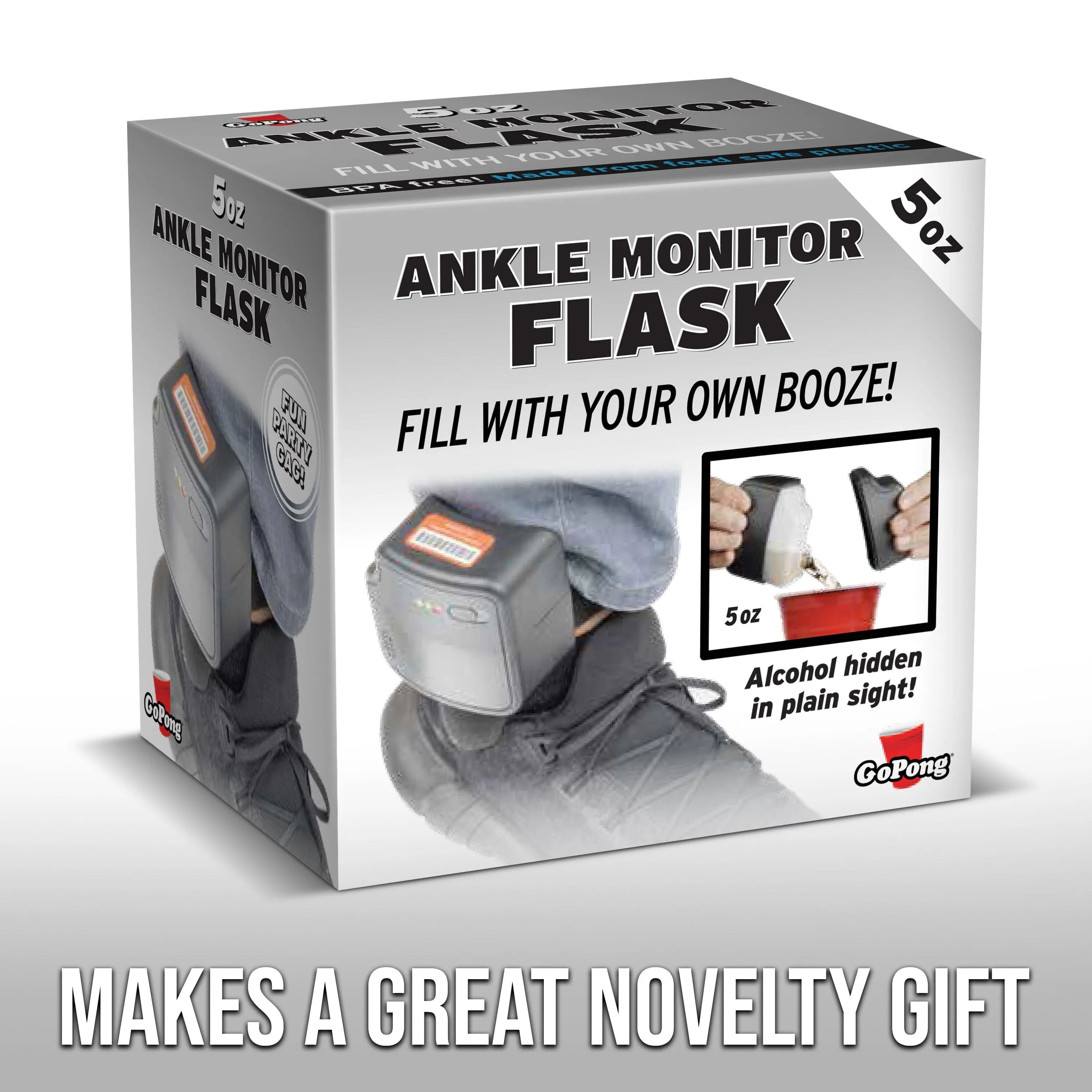 GoPong Ankle Monitor Flask - 5 oz