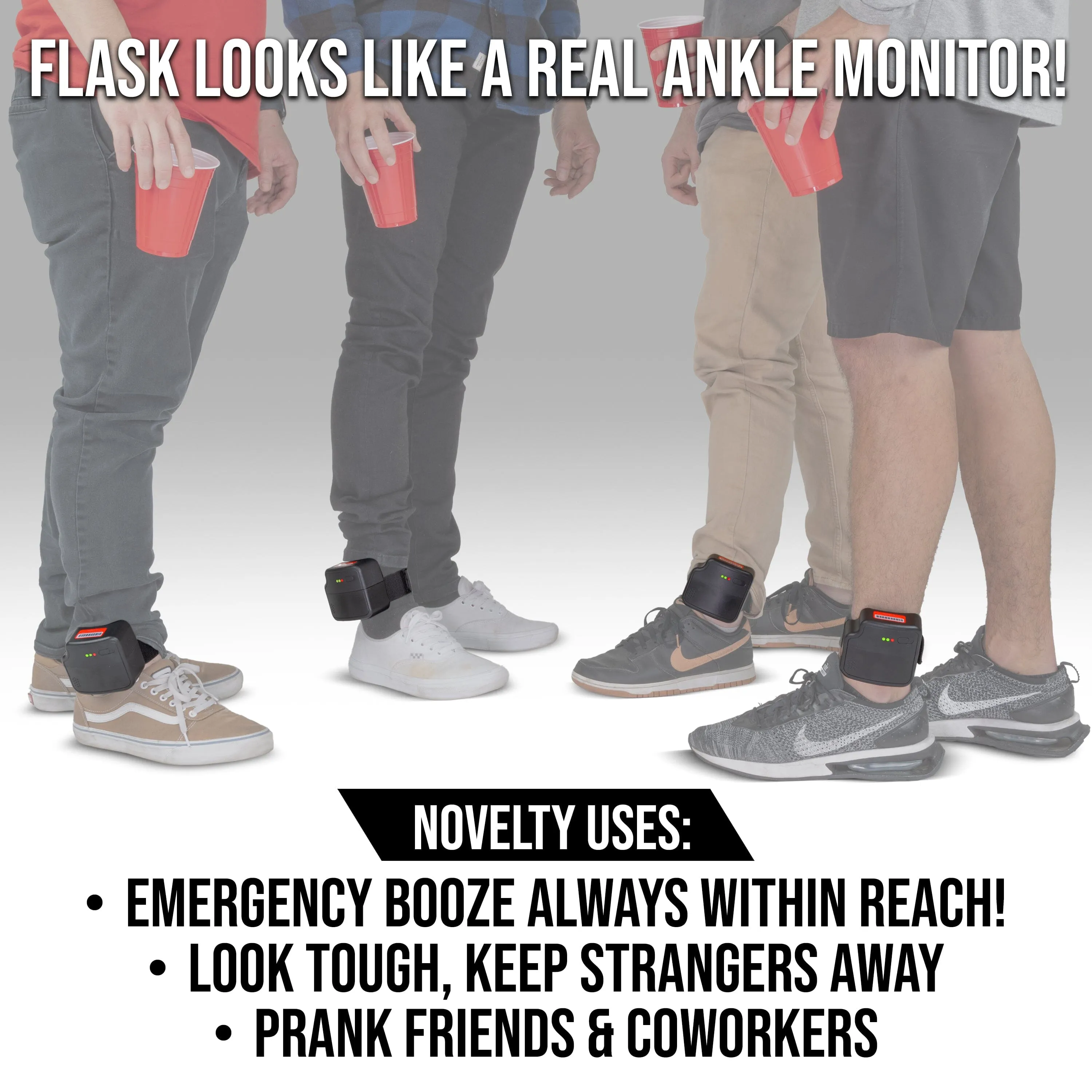 GoPong Ankle Monitor Flask - 5 oz
