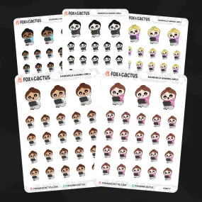 Handheld Gaming Kawaii Girl Stickers