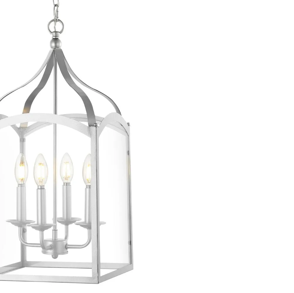 Hayes 11" Lantern Metal/Glass LED Pendant