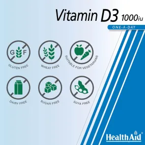 HealthAid Vitamin D3 1000iu Tablet Pack of 120 (T)