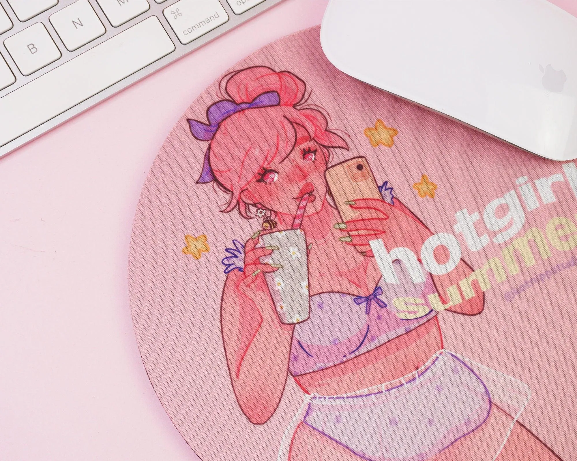 Hot Girl Summer Mouse Pad | Body Positive Curvy Desk Mat | Kawaii Plus Size Mousepad
