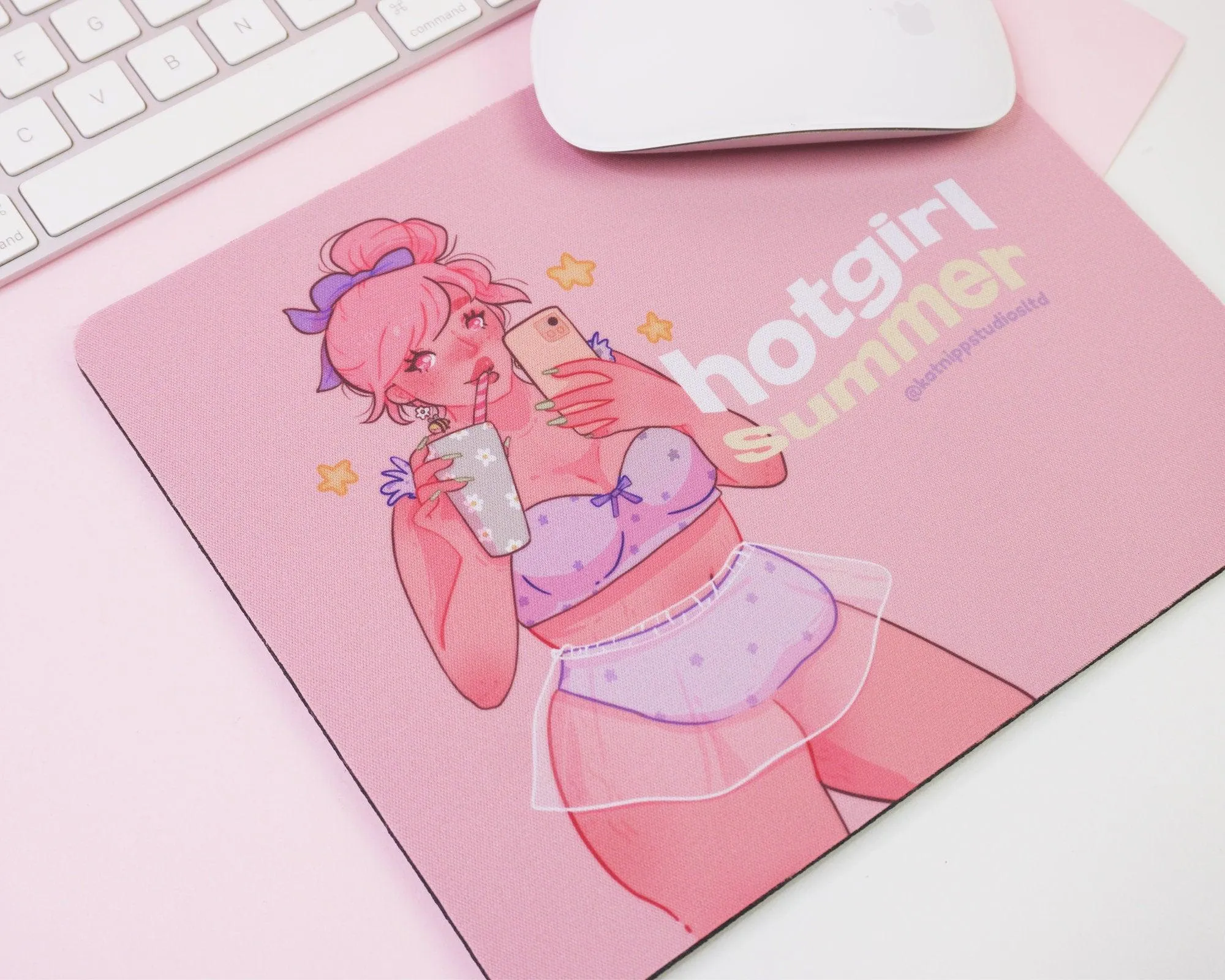 Hot Girl Summer Mouse Pad | Body Positive Curvy Desk Mat | Kawaii Plus Size Mousepad