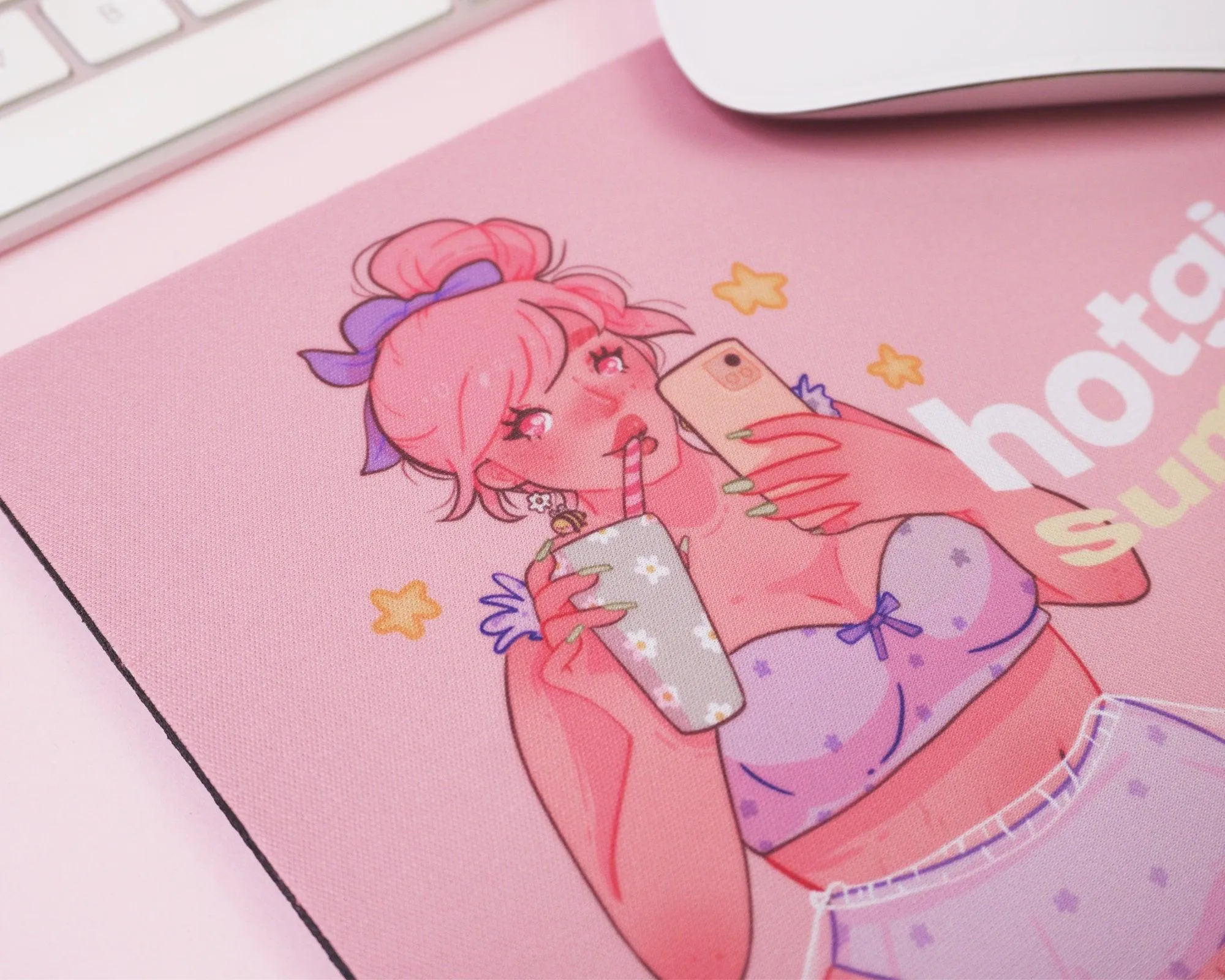 Hot Girl Summer Mouse Pad | Body Positive Curvy Desk Mat | Kawaii Plus Size Mousepad