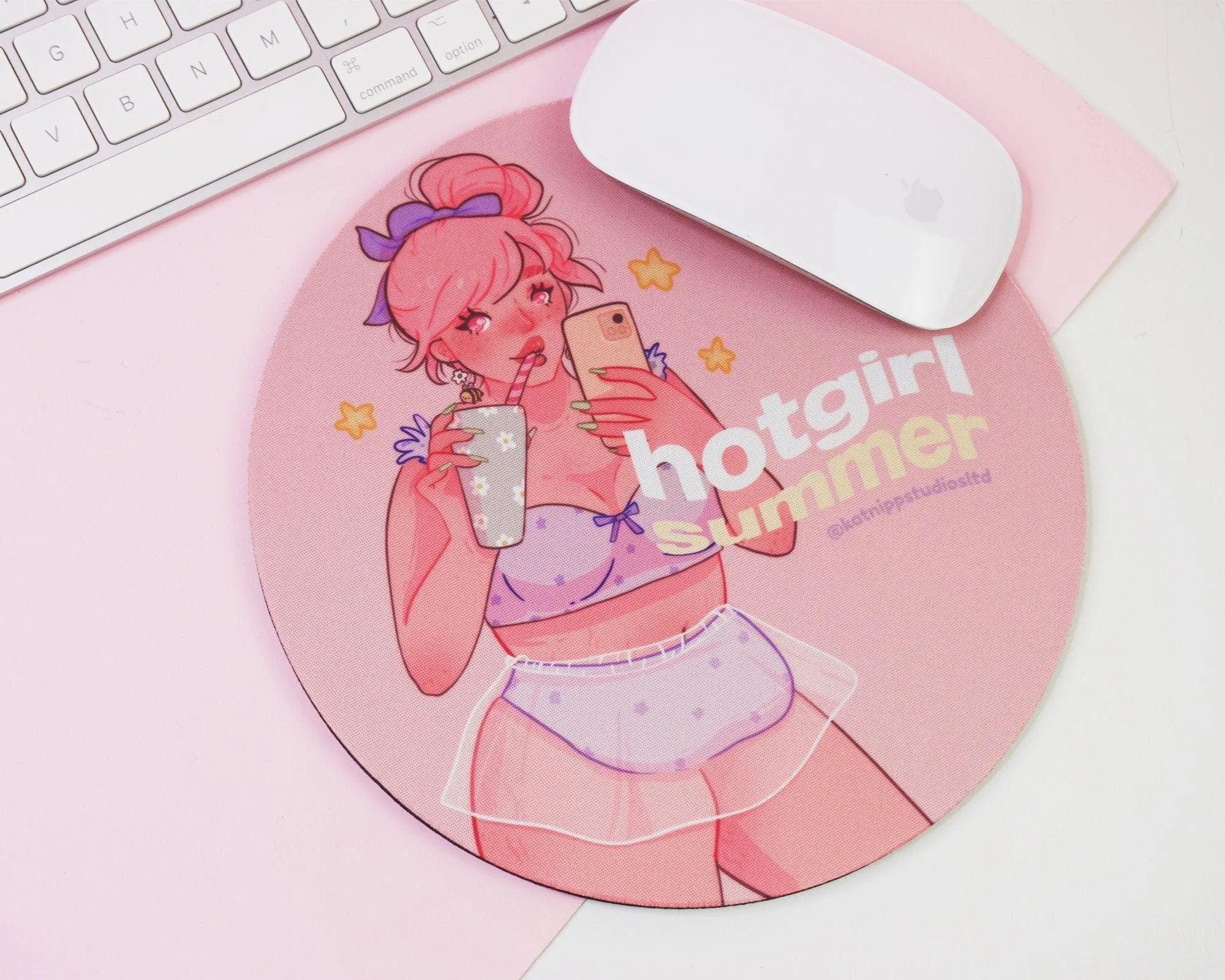 Hot Girl Summer Mouse Pad | Body Positive Curvy Desk Mat | Kawaii Plus Size Mousepad