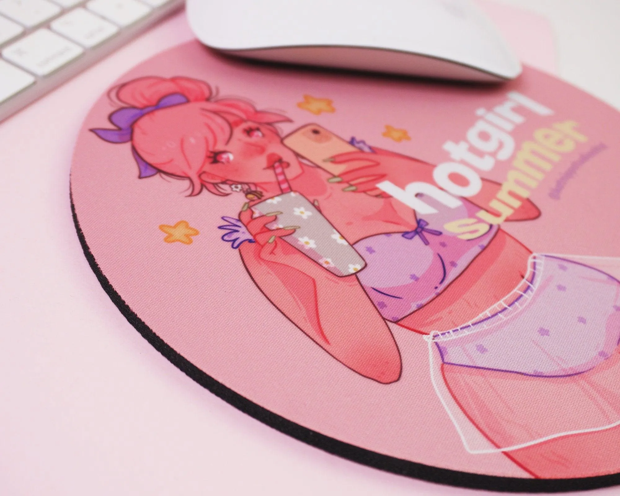 Hot Girl Summer Mouse Pad | Body Positive Curvy Desk Mat | Kawaii Plus Size Mousepad
