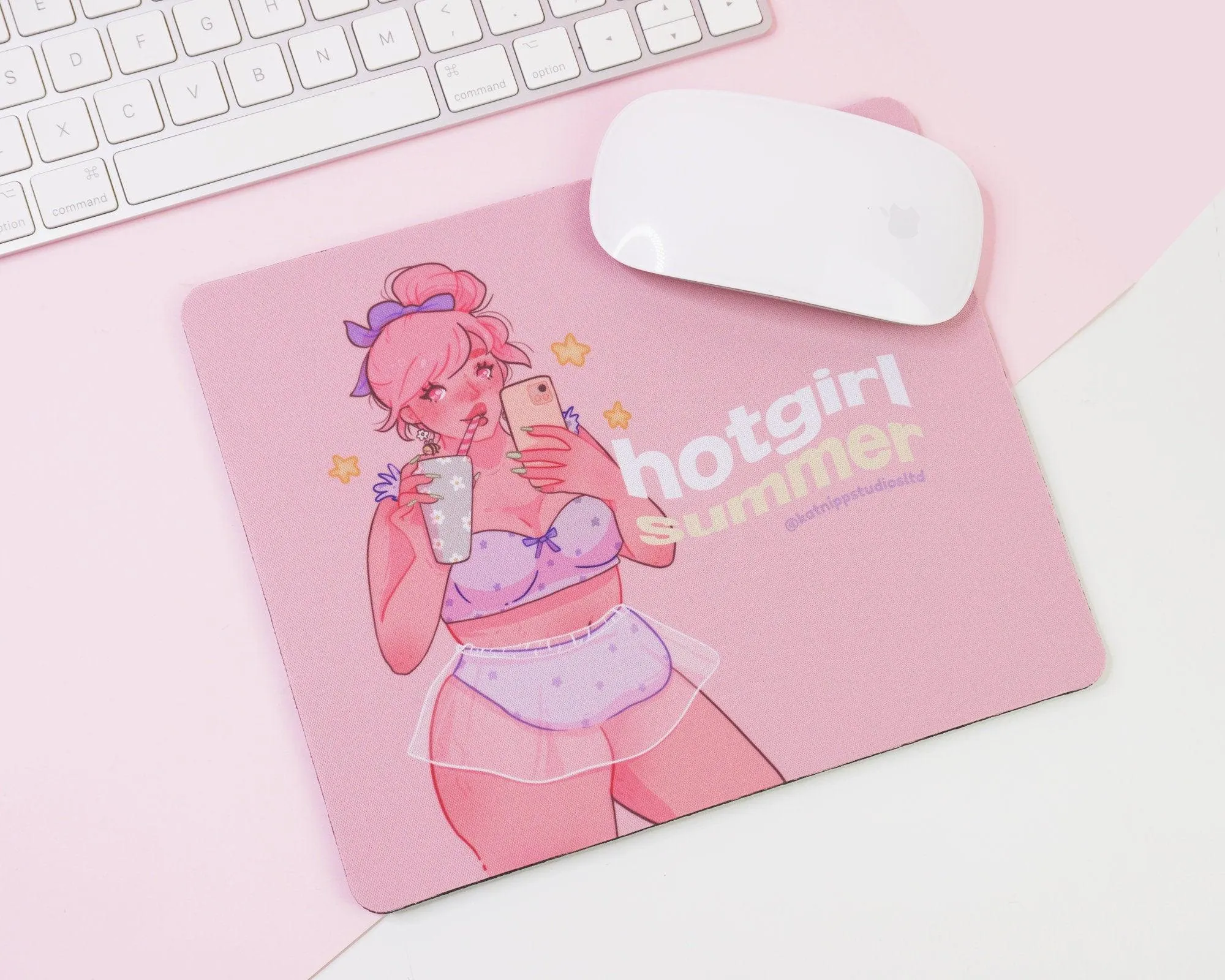 Hot Girl Summer Mouse Pad | Body Positive Curvy Desk Mat | Kawaii Plus Size Mousepad