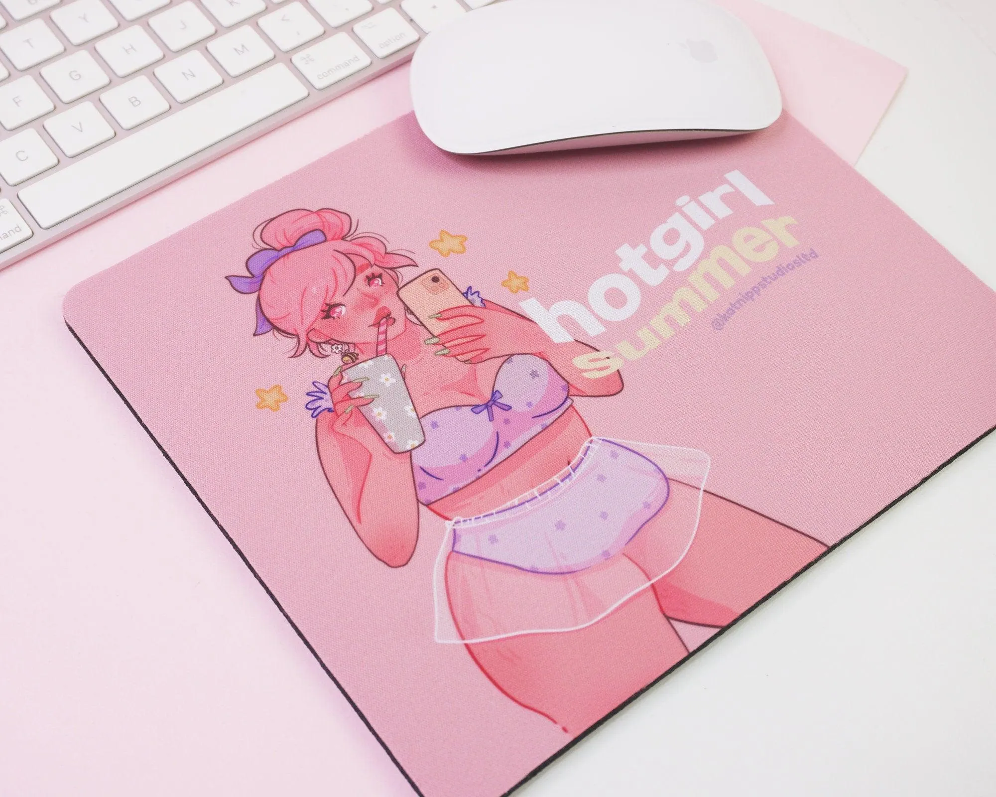 Hot Girl Summer Mouse Pad | Body Positive Curvy Desk Mat | Kawaii Plus Size Mousepad