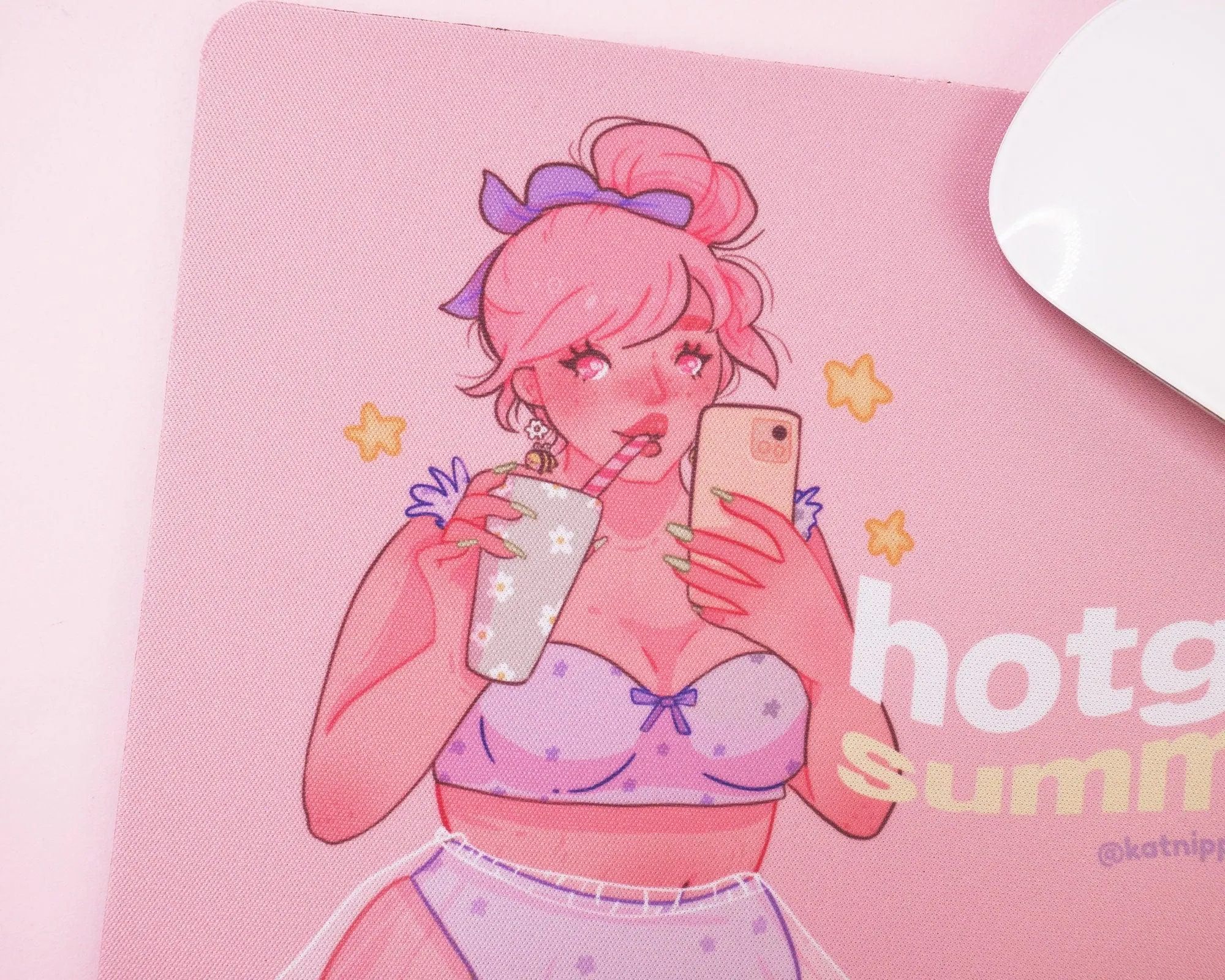 Hot Girl Summer Mouse Pad | Body Positive Curvy Desk Mat | Kawaii Plus Size Mousepad