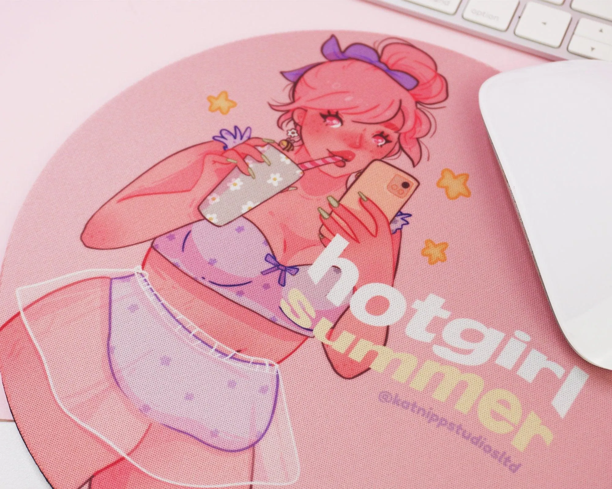 Hot Girl Summer Mouse Pad | Body Positive Curvy Desk Mat | Kawaii Plus Size Mousepad