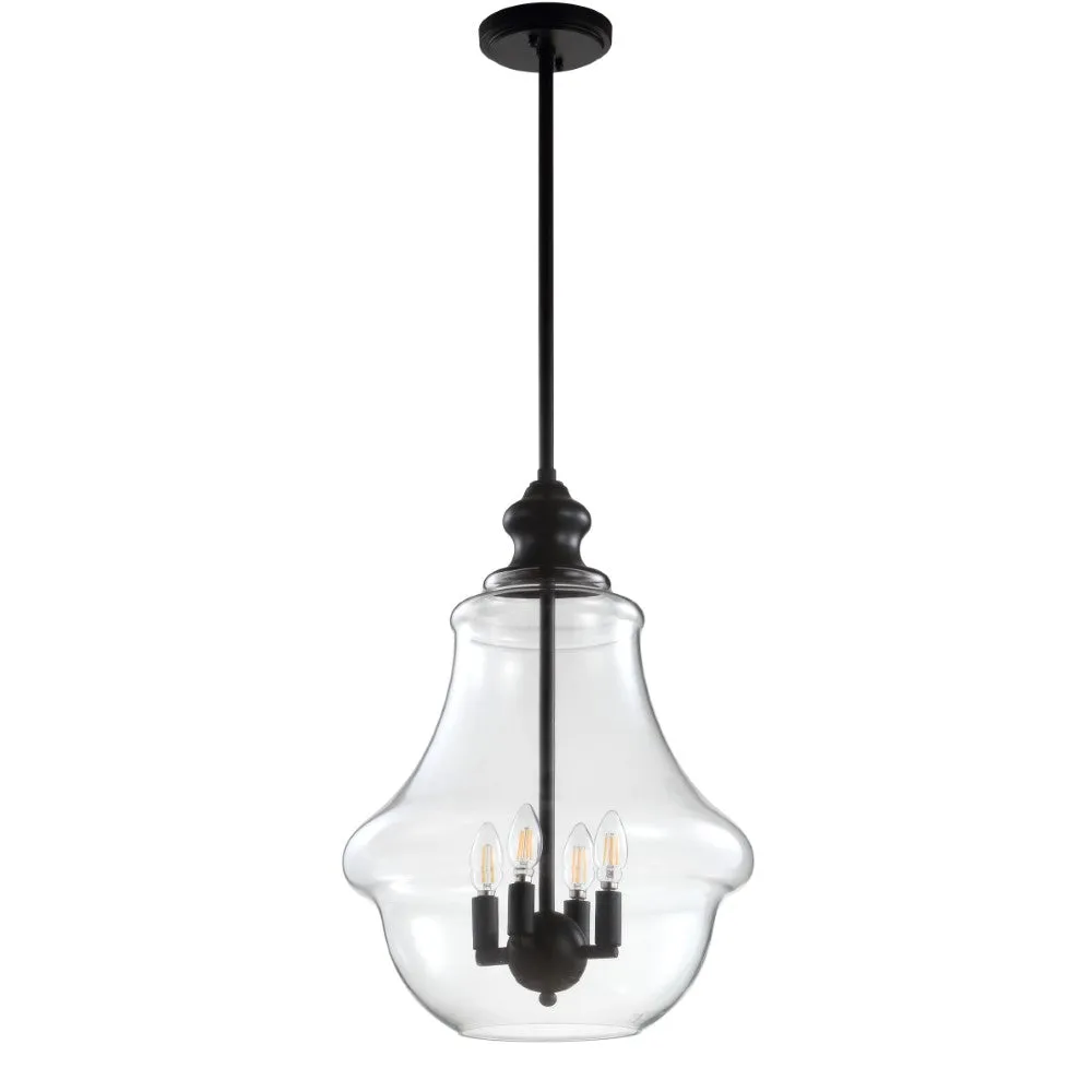 Huon Adjustable Metal/Glass LED Pendant