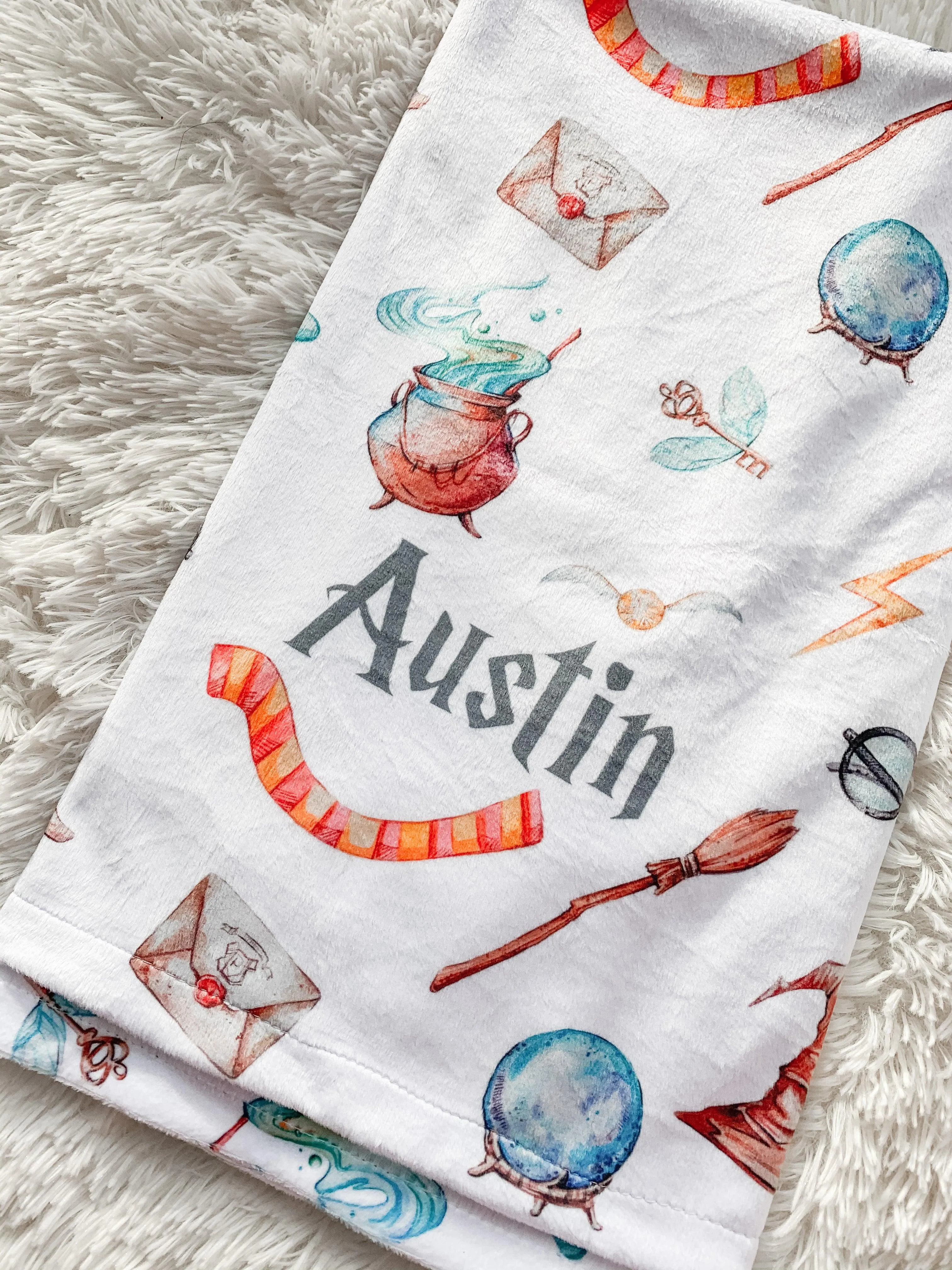 Inspired by Magic Personalized Minky Blanket (Smooth Minky)